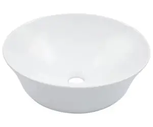 vidaXL Chiuvetă de baie, alb, 41x12,5 cm, ceramică