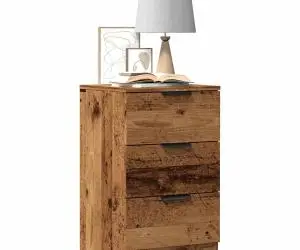 vidaXL Noptiere, 2 buc, lemn învechit, 40x36x65 cm, lemn prelucrat