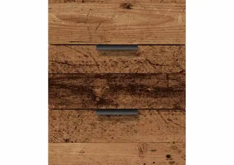 Noptiere, 2 buc, lemn învechit, 40x36x65 cm, lemn prelucrat - 5/5