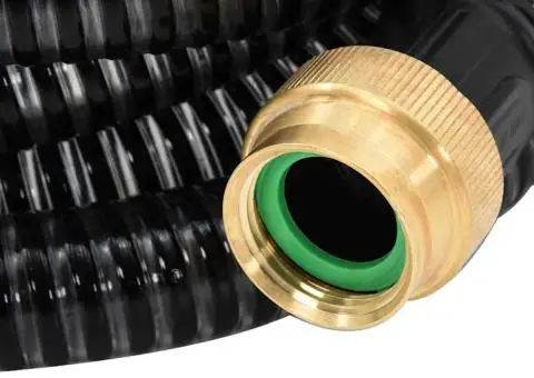 Furtun de aspirație cu racorduri din alamă, negru 1,1" 15 m PVC - 5/5