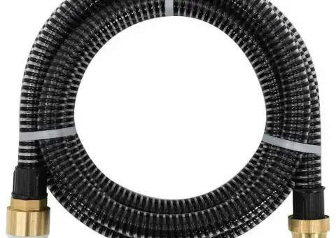 Furtun de aspirație cu racorduri din alamă, negru 1,1" 20 m PVC - 1/5