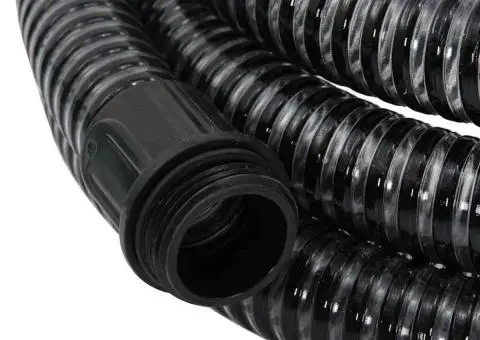 Furtun de aspirație cu racorduri din alamă, negru 1,1" 20 m PVC - 4/5