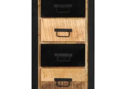 Dulap cu sertar 40x40x75 cm lemn masiv de mango - 2/5