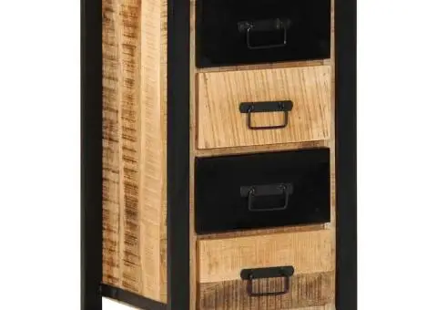 Dulap cu sertar 40x40x75 cm lemn masiv de mango - 4/5