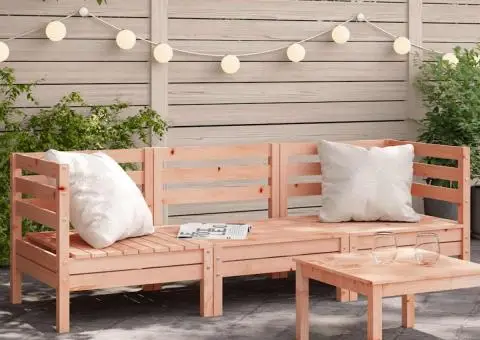 Canapea de grădină cu 3 locuri, lemn masiv douglas - 1/5