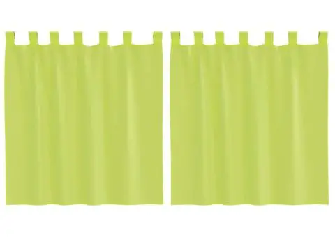 Perdele din voile cu tablă 2 buc Verde măr - 2/5