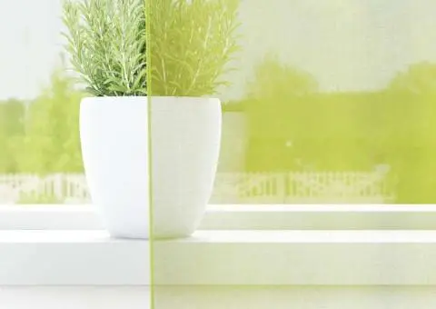 Perdele din voile cu tablă 2 buc Verde măr - 3/5