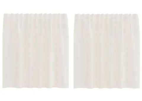 Perdele din voile cu tablă 2 buc crem - 2/5