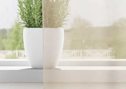 Perdele din voile cu tablă 2 buc crem - 3/5