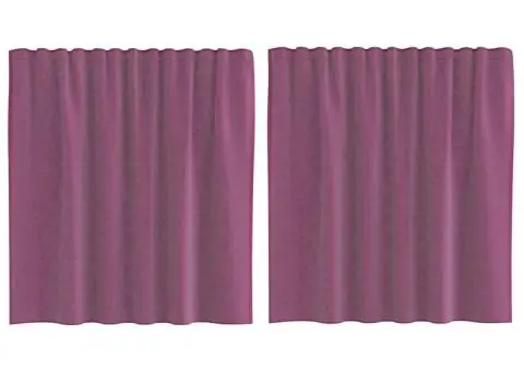 Perdele Voile cu Bucle 2 buc Violet 140x140 cm - 2/5