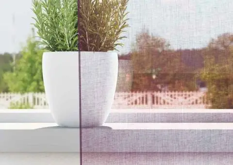 Perdele Voile cu Bucle 2 buc Violet 140x140 cm - 3/5