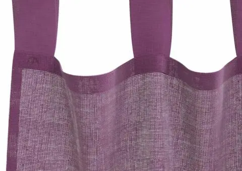Perdele Voile cu Bucle 2 buc Violet 140x140 cm - 5/5