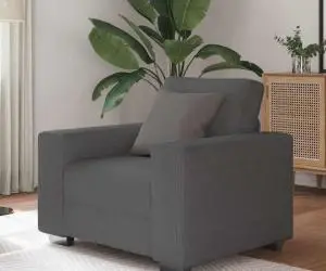 vidaXL Canapea Scaun Gri închis 60 cm țesătură velur