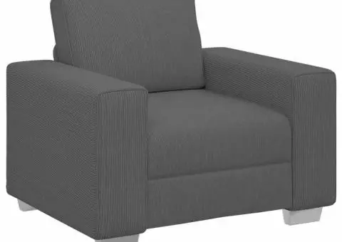 Canapea Scaun Gri închis 60 cm țesătură velur - 2/5