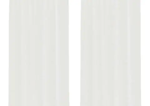 Perdele Voile cu Bucle 2 buc Alb 140x260 cm - 2/5