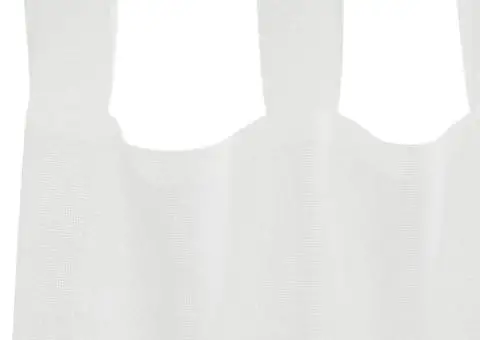 Perdele Voile cu Bucle 2 buc Alb 140x260 cm - 5/5