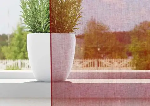 Perdele Voile cu Bucle 2 buc Roșu Vin 140x260 cm - 3/5