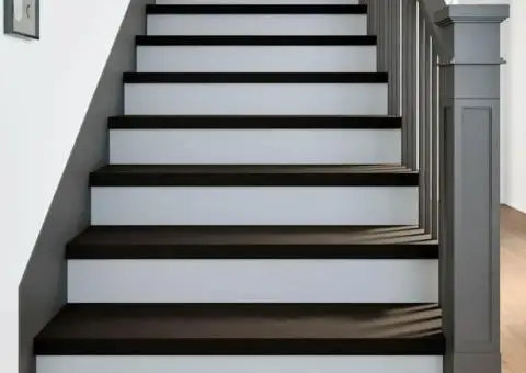 Trepte de scară 12 buc maro închis lemn masiv de stejar - 1/5