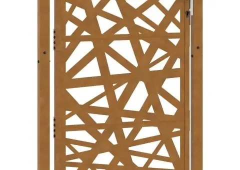 Poarta de gradina Design cu frunze otel rezistent la intemperii - 2/5