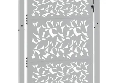 Poarta de gradina Design cu frunze otel rezistent la intemperii - 3/5