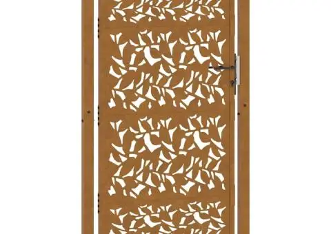 Poartă grădină Design cu frunze oțel rezistente la intemperii - 2/5