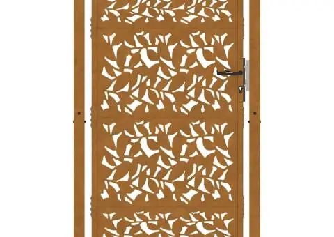 Poartă grădină Design cu frunze oțel rezistente la intemperii - 4/5