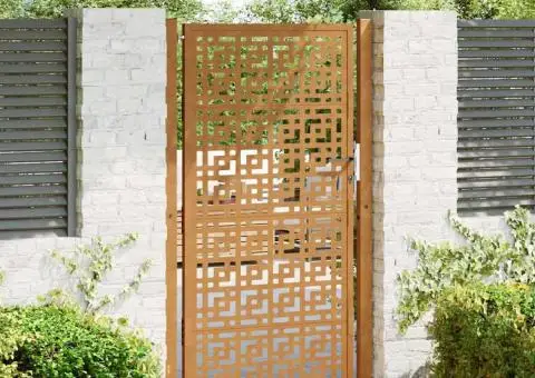 Poartă de grădină Design cruce din oțel rezistent la intemperii - 1/5