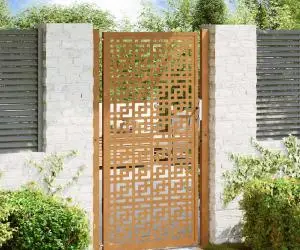 Poartă de grădină Design cruce din oțel rezistent la intemperii