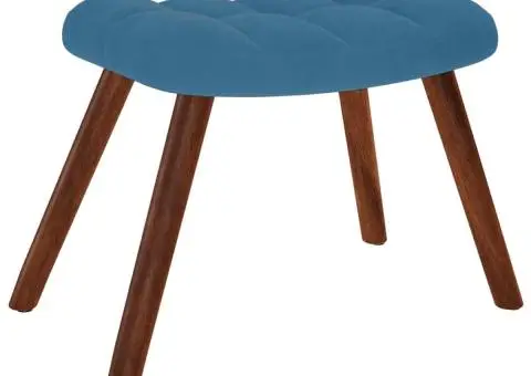 Scaun balansoar cu scaun catifea albastră - 5/5