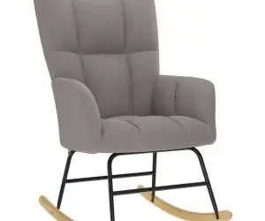 vidaXL Scaun balansoar, gri taupe, material textil