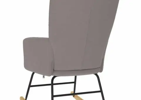 Scaun balansoar, gri taupe, material textil - 5/5