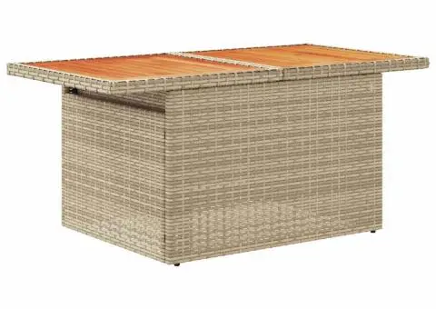 Set canapele de grădină cu perne, 5 piese, bej, poliratan - 5/5