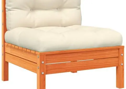 Set canapele grădină cu perne, 8 piese, maro, lemn masiv de pin - 5/5