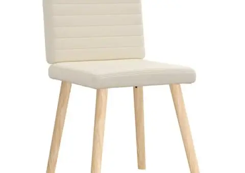 Scaune de bucătărie, 6 buc., pânză - 3/5