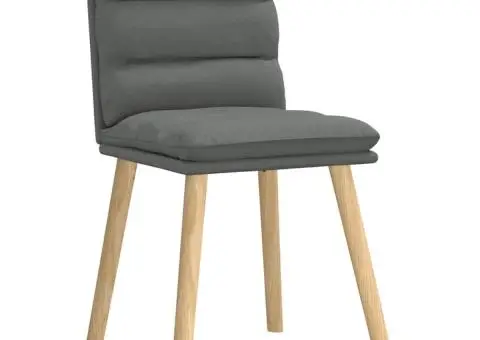 Scaune de sufragerie, 6 buc., gri închis, material textil - 3/5