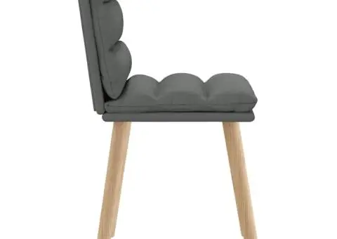 Scaune de sufragerie, 6 buc., gri închis, material textil - 5/5