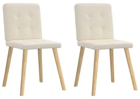 Scaune de bucătărie, 2 buc., pânză - 1/5