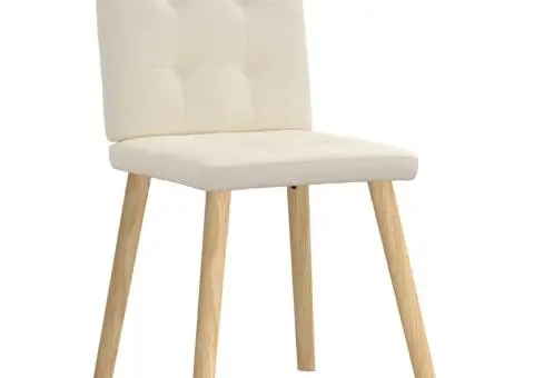 Scaune de bucătărie, 2 buc., pânză - 3/5