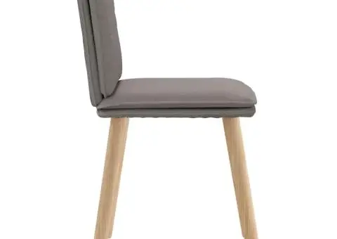 Scaune de sufragerie, 4 buc., gri taupe, material textil - 5/5