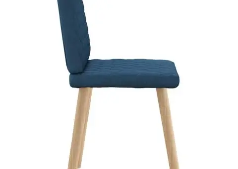 Scaune de sufragerie, 6 buc., albastru, material textil - 5/5