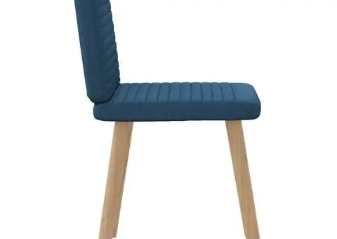 Scaune de sufragerie, 6 buc., albastru, material textil - 5/5