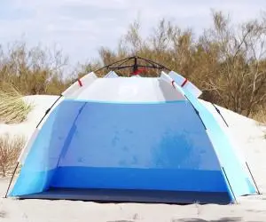 vidaXL Cort camping 2 persoane albastru azur impermeabil setare rapidă