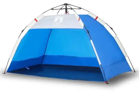 Cort camping 2 persoane albastru azur impermeabil setare rapidă - 2/5