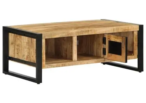 Măsuță de cafea, 90x50x36 cm, lemn masiv de mango brut - 4/5