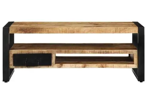 Măsuță de cafea, 90x50x36 cm, lemn masiv de mango brut - 4/5