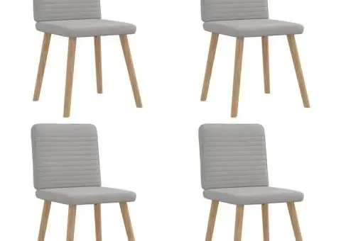 Scaune de sufragerie 4 buc țesătură gri nor - 1/5