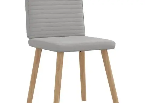 Scaune de sufragerie 4 buc țesătură gri nor - 3/5