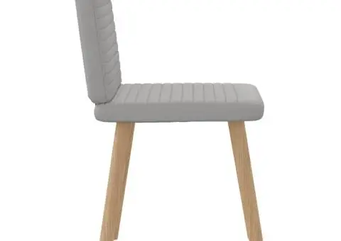 Scaune de sufragerie 4 buc țesătură gri nor - 5/5