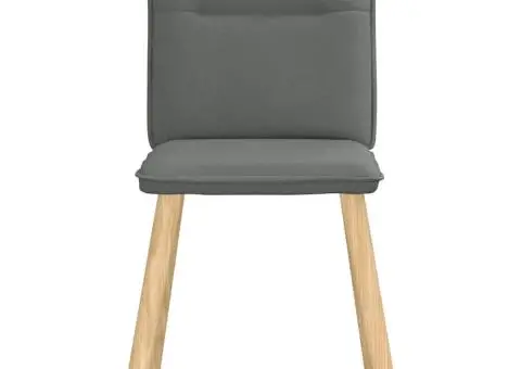 Scaune de bucătărie pivotante, 4 buc., gri închis, textil - 4/5