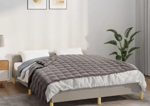 Pătură grea, gri, 137x200 cm, 6 kg, material textil - 1/5